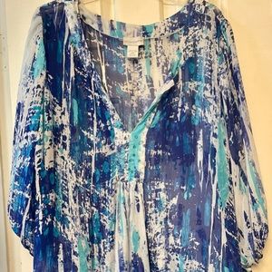 Soft Surroundings Multi blue tunic